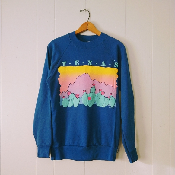 Vintage Other - Vintage Texas Sweatshirt Unworn Vintage Royal Blue